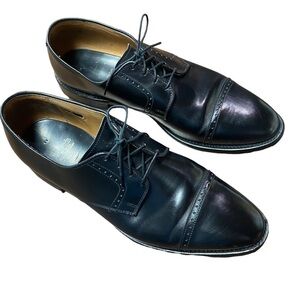 𝅺ALLEN Edmonds Clifton cap toe Black Leather Oxford